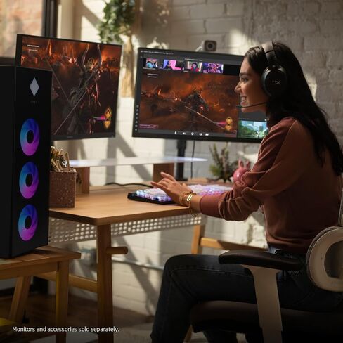 HP Omen 45L Gaming Desktop ، Intel Core Ultra 7 265K ، 16 GB RAM ، 1 TB SSD ، NVIDIA GEFORCE RTX 5070 ، Windows 11 Pro ، Microsoft CoPilot ، Herged Glass ، GT22-3050 (2025) in Saudi Arabia