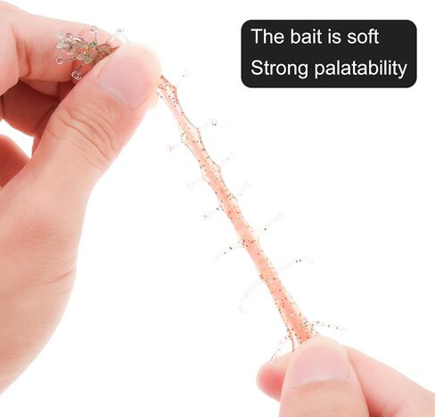 10pcs Hellgrammite Soft Plastic Fishing Lures Worm Earthworm, Realistic Fishing Lure Bait Artificial for Trout Bass in Saudi Arabia