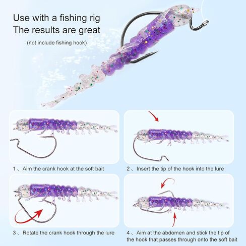10pcs Hellgrammite Soft Plastic Fishing Lures Worm Earthworm, Realistic Fishing Lure Bait Artificial for Trout Bass in Saudi Arabia