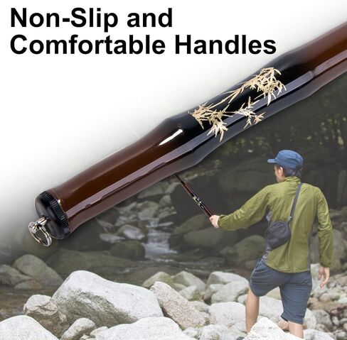 Goture Telescopic Pocket Mini Fishing Pole ، مقبض صغير محمول ، عمود صيد ، قاطرة صيد عالية ، قضبان صيد في النهر ، 5.5 6 7 8 10 11 12 14ft ، 19 نغمة بنية داكنة بنية داكنة in Kuwait
