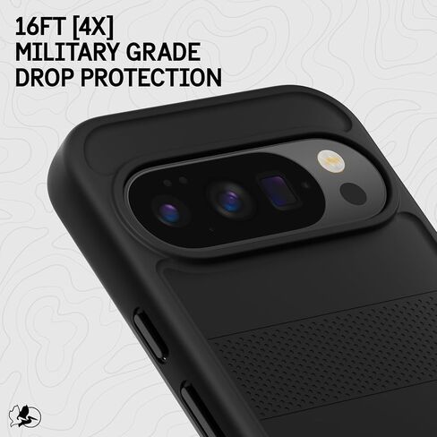 Pelican Protector Google Pixel 10 Pro/Pixel 10 Case ، حالة الهاتف المغناطيسي الوعرة مع حماية 6 قدمًا من الدرجة العسكرية - غطاء الهاتف الثقيل مع المغناطيس - الأسود in Kuwait