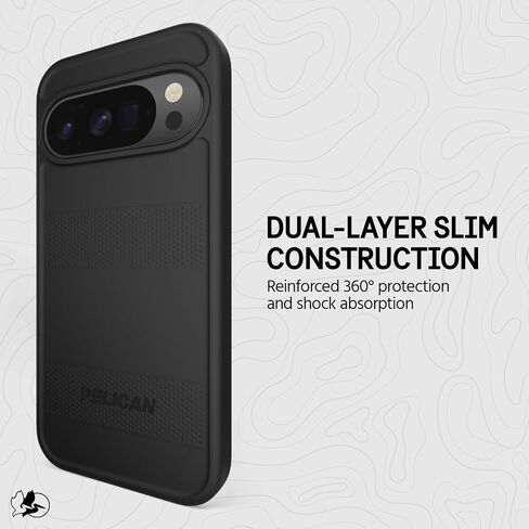 Pelican Protector Google Pixel 10 Pro/Pixel 10 Case ، حالة الهاتف المغناطيسي الوعرة مع حماية 6 قدمًا من الدرجة العسكرية - غطاء الهاتف الثقيل مع المغناطيس - الأسود in Kuwait