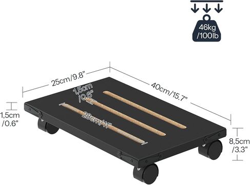 HOOBRO Mobile PC Stand, Ventilated Computer Tower Stand, PC Tower Holder with 4 Caster Wheels, CPU Holder Under Desk Fits Most Computer Host, for Office, Gamers (White) in Saudi Arabia