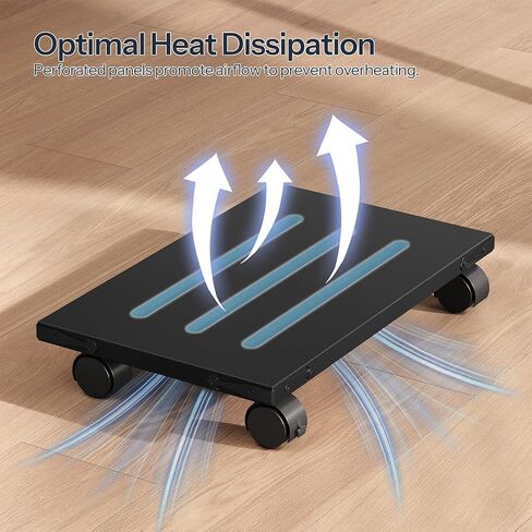 HOOBRO Mobile PC Stand, Ventilated Computer Tower Stand, PC Tower Holder with 4 Caster Wheels, CPU Holder Under Desk Fits Most Computer Host, for Office, Gamers (White) in Saudi Arabia