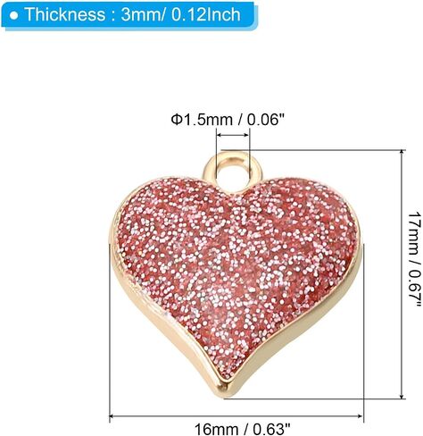 PATIKIL Heart Charm, 50Pcs Mini Lovely Heart Pendant Charm Bulk Resin Beautiful Cute Designer for Jewelry Making Bracelets Earrings Necklace Wedding Crafts Christmas, Blue in Saudi Arabia