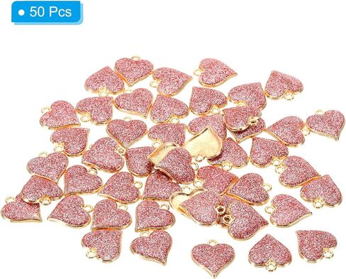 PATIKIL Heart Charm, 50Pcs Mini Lovely Heart Pendant Charm Bulk Resin Beautiful Cute Designer for Jewelry Making Bracelets Earrings Necklace Wedding Crafts Christmas, Blue in Saudi Arabia