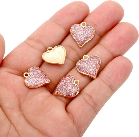 PATIKIL Heart Charm, 50Pcs Mini Lovely Heart Pendant Charm Bulk Resin Beautiful Cute Designer for Jewelry Making Bracelets Earrings Necklace Wedding Crafts Christmas, Blue in Saudi Arabia