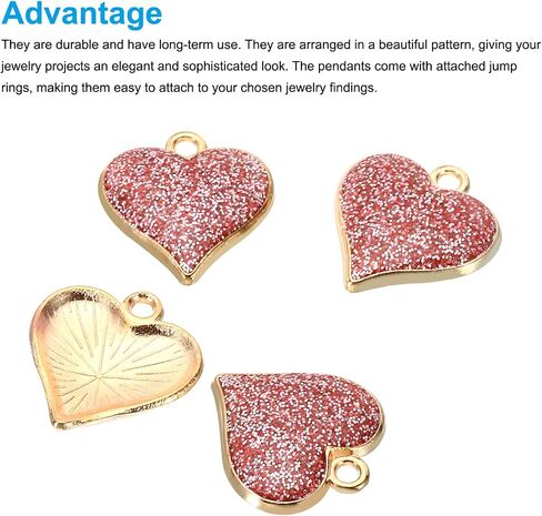 PATIKIL Heart Charm, 50Pcs Mini Lovely Heart Pendant Charm Bulk Resin Beautiful Cute Designer for Jewelry Making Bracelets Earrings Necklace Wedding Crafts Christmas, Blue in Saudi Arabia
