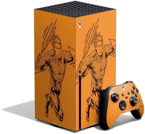 Skinit Skinit Gaming Gaming Skin متوافق مع Bundle Series Xbox Series X - DC Comics Movie Aquaman Movie Arthur Curry Poster Design in Saudi Arabia