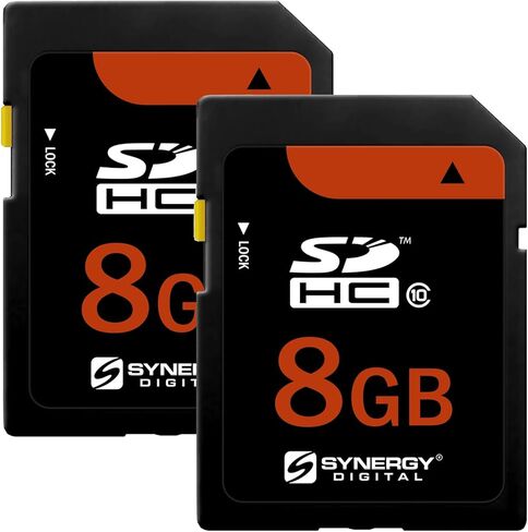 Synergy Digital 8GB Secure Digital SDHC UHS-I Memory Cards, Compatible with Fujifilm Finepix J150W Digital Camera - Class 10, U1, 20MB/s, 300 Series - Pack of 2 in Saudi Arabia