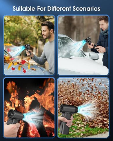 Duster Air Air مضغوط ، 500 جرام من طاقة Super Power Cordless Duster الكهربائية القابلة لإعادة الشحن ، 20000 دورة في الدقيقة هواء معلوم للكمبيوتر ، منظف لوحة مفاتيح توربو بمنفاخ الهواء 4-gear للكمبيوتر الشخصي (Jet Black) in Saudi Arabia
