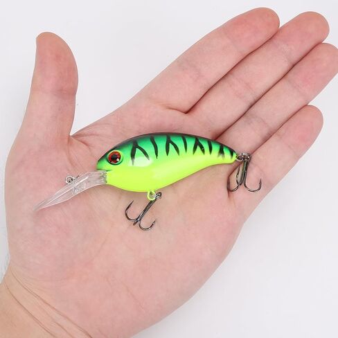 1pc إغراء الصيد Crankbait ، محاكاة الطعم الصلب الاصطناعي ، إغراء مزيف نابض بالحياة ، معدات الصيد لتروت المياه العذبة للمياه العذبة يجب أن تكون هدايا الصيد للرجال in Saudi Arabia