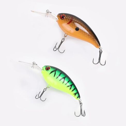 1pc إغراء الصيد Crankbait ، محاكاة الطعم الصلب الاصطناعي ، إغراء مزيف نابض بالحياة ، معدات الصيد لتروت المياه العذبة للمياه العذبة يجب أن تكون هدايا الصيد للرجال in Saudi Arabia