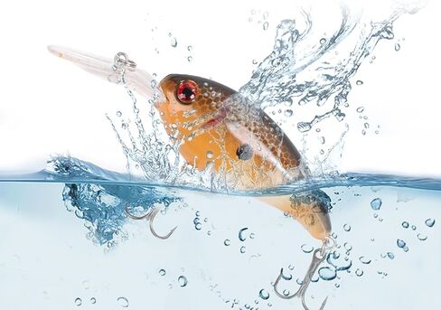 1pc إغراء الصيد Crankbait ، محاكاة الطعم الصلب الاصطناعي ، إغراء مزيف نابض بالحياة ، معدات الصيد لتروت المياه العذبة للمياه العذبة يجب أن تكون هدايا الصيد للرجال in Saudi Arabia