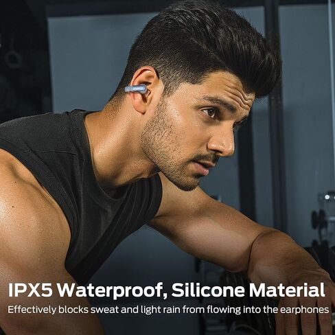 Monster Open AC601 Wireless Earbuds, Comfort Clip-On Bluetooth Earphones, Bluetooth 5.4 Earbuds with Environmental Noise Cancellation, IPX5 Waterproof & Touch Control Wireless Headphones(Blue) in Saudi Arabia