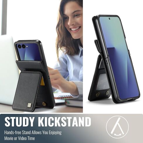 بالنسبة إلى Samsung Galaxy Z Flip 7 Case ، PU Leather Wallet Case مع حامل البطاقة ، حظر RFID ، وظيفة الوقوف ، حماية صدمة صدمة ، غلاف هاتف للنساء للنساء ، Z Flip 7 (Teal) in Kuwait