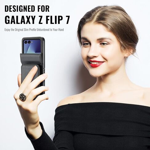 بالنسبة إلى Samsung Galaxy Z Flip 7 Case ، PU Leather Wallet Case مع حامل البطاقة ، حظر RFID ، وظيفة الوقوف ، حماية صدمة صدمة ، غلاف هاتف للنساء للنساء ، Z Flip 7 (Teal) in Kuwait