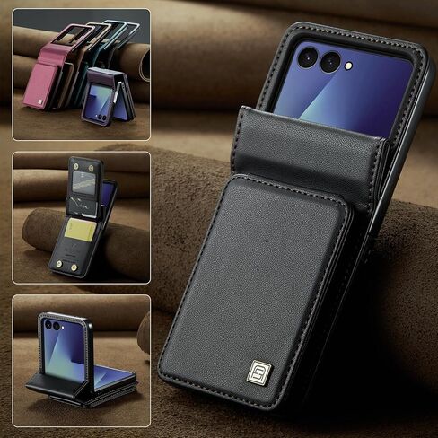 بالنسبة إلى Samsung Galaxy Z Flip 7 Case ، PU Leather Wallet Case مع حامل البطاقة ، حظر RFID ، وظيفة الوقوف ، حماية صدمة صدمة ، غلاف هاتف للنساء للنساء ، Z Flip 7 (Teal) in Kuwait