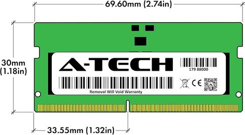 A-Tech 64GB Kit (4x16gb) ذاكرة الوصول العشوائي لـ HP Zbook Fury 16 G11 ، 16 G10 Mobile Workstation | DDR5 5600MHz PC5-44800 SODIMM 1.1V 262-PIN NON-ECC SO-DIMM ترقية الذاكرة in Saudi Arabia