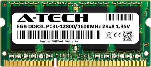A-Tech 8GB RAM for Dell Inspiron 3152 2-in-1, 3442, 3452, 3542, 3552, 5452, 5552, 7352 Laptop | DDR3/DDR3L 1600MHz PC3L-12800 SODIMM 2Rx8 1.35V 204-Pin Non-ECC SO-DIMM Memory Upgrade in Saudi Arabia