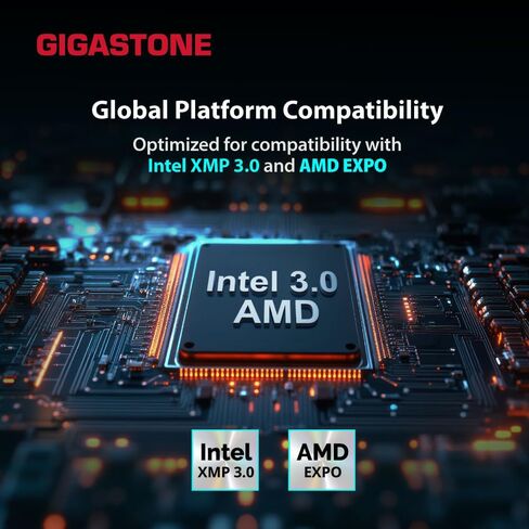 【RGB DDR5 RAM】 Gigastone Game Turbo 64GB KIT (4x16GB) DDR5 6400MHz PC5-51200 CL40-40-40-84 Intel XMP 3.0 AMD EXPO 1.35V UDIMM 288 PIN غير متكافئ الأداء. in Saudi Arabia