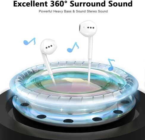 2 Pack USB C سماعات الرأس السلكية السلكية مع التحكم في الميكروفون ومحلول الصوت-إلغاء الضوضاء سماعات الأذن USB-C لـ iPhone 16/15 Pro Max Plus و iPad Pro و Galaxy S25/S24 Ultra و Pixel 9/8/7 in Kuwait