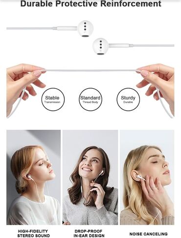 2 Pack USB C سماعات الرأس السلكية السلكية مع التحكم في الميكروفون ومحلول الصوت-إلغاء الضوضاء سماعات الأذن USB-C لـ iPhone 16/15 Pro Max Plus و iPad Pro و Galaxy S25/S24 Ultra و Pixel 9/8/7 in Kuwait