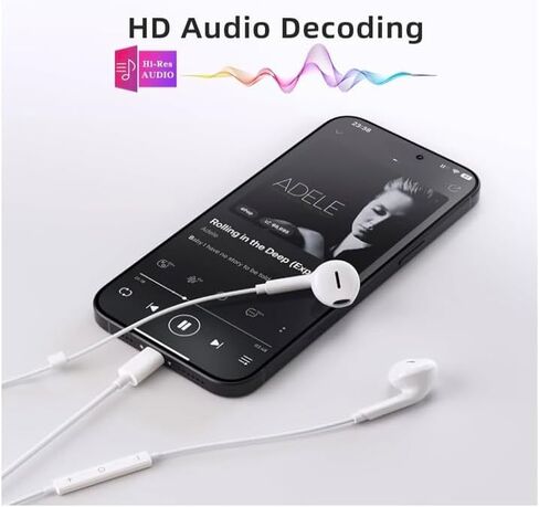 2 Pack USB C سماعات الرأس السلكية السلكية مع التحكم في الميكروفون ومحلول الصوت-إلغاء الضوضاء سماعات الأذن USB-C لـ iPhone 16/15 Pro Max Plus و iPad Pro و Galaxy S25/S24 Ultra و Pixel 9/8/7 in Kuwait