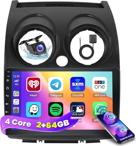 2+64g راديو لنيسان روج Qashqai 2008-2013 Carplay Stereo Android 15 Car Radio 9 "شاشة تعمل باللمس Auto Camera GPS FM RDS DSP 26UI in Saudi Arabia