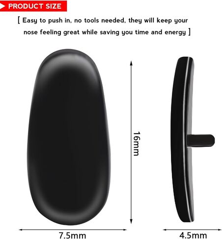 OOWLIT 5 Pairs of Clear Nose Pads Compatible with Ray-Ban Aviator RB3025 3026 3030 3211 3362 3445 4175 Sunglasses in Saudi Arabia