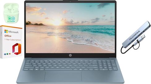 HP 15.6 بوصة كمبيوتر محمول مع Microsoft Office • Intel 4-Cores N200 CPU • ذاكرة الوصول العشوائي 32GB • تخزين 640 جيجابايت (512GB خارجي + 128 جيجابايت على متن in Kuwait
