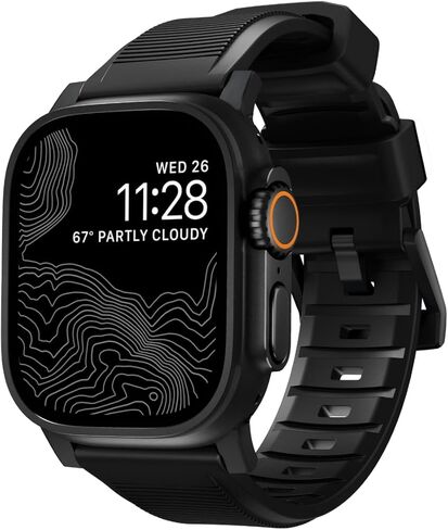 NOMAD Black Rugged Band for Apple Watch - 45/49mm in Saudi Arabia