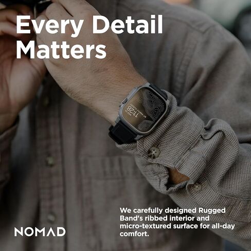NOMAD Black Rugged Band for Apple Watch - 45/49mm in Saudi Arabia