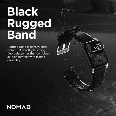 NOMAD Black Rugged Band for Apple Watch - 45/49mm in Saudi Arabia