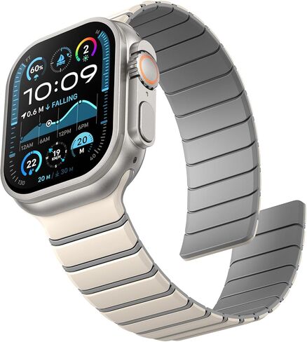 Sport Magnetic Watchband متوافق مع Apple Watch Ultra 3/2/1 Band 49mm Series 11/10 46mm ، شريط معصم مضاد للماء لـ IWatch Series 9/8/7 45mm ، SE3-1/Series 6/5/4 44 مم ، سلسلة 3/2/1 42 ​​مم 42 مم in Kuwait