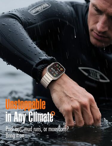 Sport Magnetic Watchband متوافق مع Apple Watch Ultra 3/2/1 Band 49mm Series 11/10 46mm ، شريط معصم مضاد للماء لـ IWatch Series 9/8/7 45mm ، SE3-1/Series 6/5/4 44 مم ، سلسلة 3/2/1 42 ​​مم 42 مم in Kuwait