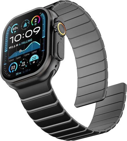 Sport Magnetic Watchband متوافق مع Apple Watch Ultra 3/2/1 Band 49mm Series 11/10 46mm ، شريط معصم مضاد للماء لـ IWatch Series 9/8/7 45mm ، SE3-1/Series 6/5/4 44 مم ، سلسلة 3/2/1 42 ​​مم 42 مم in Kuwait