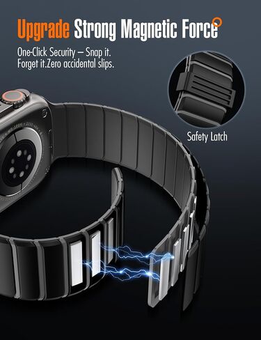 Sport Magnetic Watchband متوافق مع Apple Watch Ultra 3/2/1 Band 49mm Series 11/10 46mm ، شريط معصم مضاد للماء لـ IWatch Series 9/8/7 45mm ، SE3-1/Series 6/5/4 44 مم ، سلسلة 3/2/1 42 ​​مم 42 مم in Kuwait