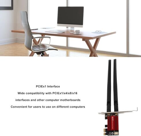 7265AC Pro PCIe WiFi Card 1200Mbps Band 2.4GHz 5GHz مع 4.0 لـ 7 8 10 11 in Kuwait