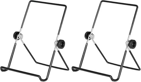 Adjustable Tablet Holder for Desk - 2 Pack Portable Foldable Display Stands for iPad, Kindle (7-14 inch) - Black in Saudi Arabia