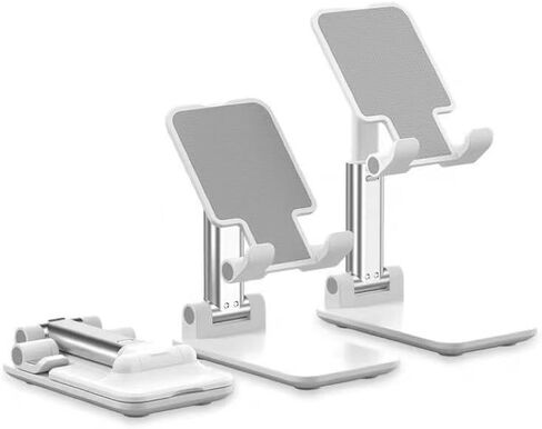 Foldable Portable Phone Stand Universal Smartphone Holder for Desk Use Adjustable Angle Perfect for Travel and Home(Black) in Saudi Arabia