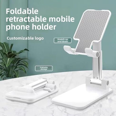 Foldable Portable Phone Stand Universal Smartphone Holder for Desk Use Adjustable Angle Perfect for Travel and Home(Black) in Saudi Arabia