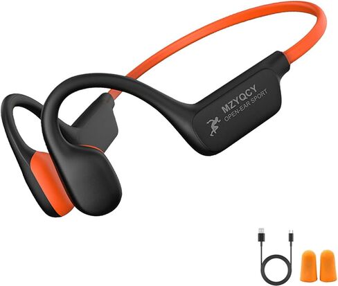 سماعات توصيل العظام ، أذن مفتوحة Bluetooth 5.4 سماعات الرأس مع MIC ， IPX6 مقاوم للماء سماعات بلوتوث ， 15 ساعة تشغيل ， للركض ， ركوب الدراجات ， المشي ، في الهواء الطلق (أسود) in Kuwait