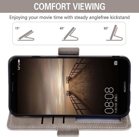Asuwish Phone Case for Huawei Mate 9 Wallet Cover Presped Glass Screen Protector حامل بطاقة الائتمان in Kuwait