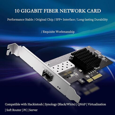 10 جيجابت في الثانية من منفذ SFP+ PCIE 3.0 x4 بطاقة محول الشبكة-توسيع خادم سطح المكتب مع 82599 شرائح ، متوافقة مع Windows/Linux/VMware in Kuwait