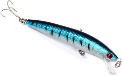 10pcs Minnow Fishing Lures Crankbaits, Fishing Lures Hard Baits Swimbaits, Minnow Topwater Baits in Saudi Arabia