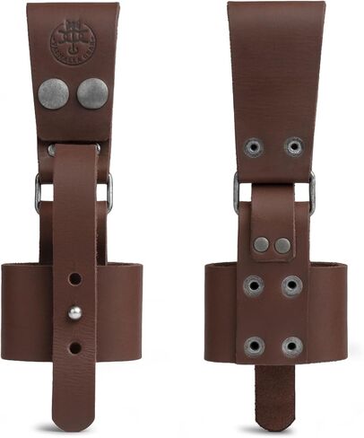 Valhalla Gear، حامل فأس ريفي مصنوع يدويًا من جلد سميك محبب بالكامل - بني بوربون in Kuwait