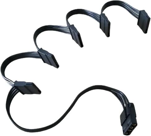 محرك الأقراص الصلبة للكمبيوتر الكمبيوتر الشخصي 4Pin أنثى IDE 1 إلى 5 SATA محول محول محول الطاقة كابل الطاقة in Saudi Arabia