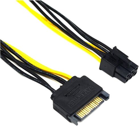 5pcs 20CM SATA to 6pin Graphics Card Power Cable SATA 15pin to 6pin PCIe PCI-e PCI Adapter Power Supply for Miner Mining in Saudi Arabia