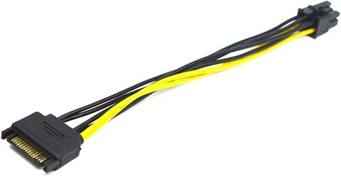 5pcs 20CM SATA to 6pin Graphics Card Power Cable SATA 15pin to 6pin PCIe PCI-e PCI Adapter Power Supply for Miner Mining in Saudi Arabia